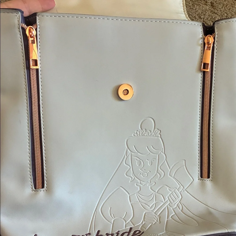Purple and Gray Kiss the Bride Backpack